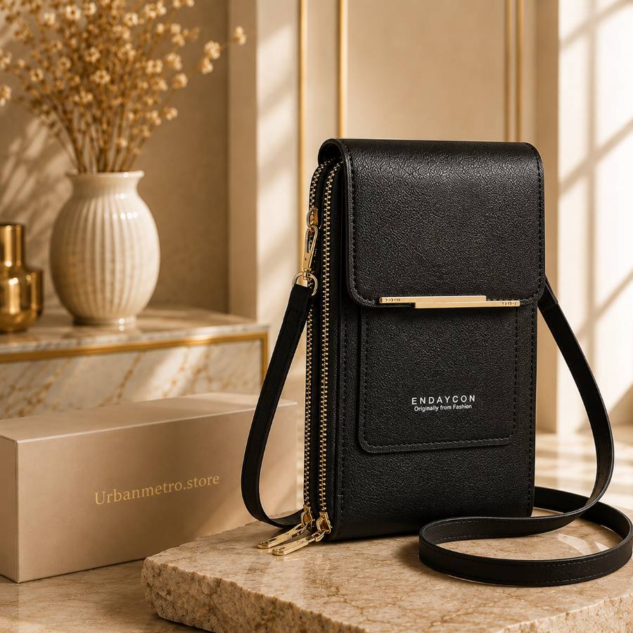 ChicTouch Crossbody Phone Purse – Leather Sling Bag with Touchscreen Pocket & Card Slots