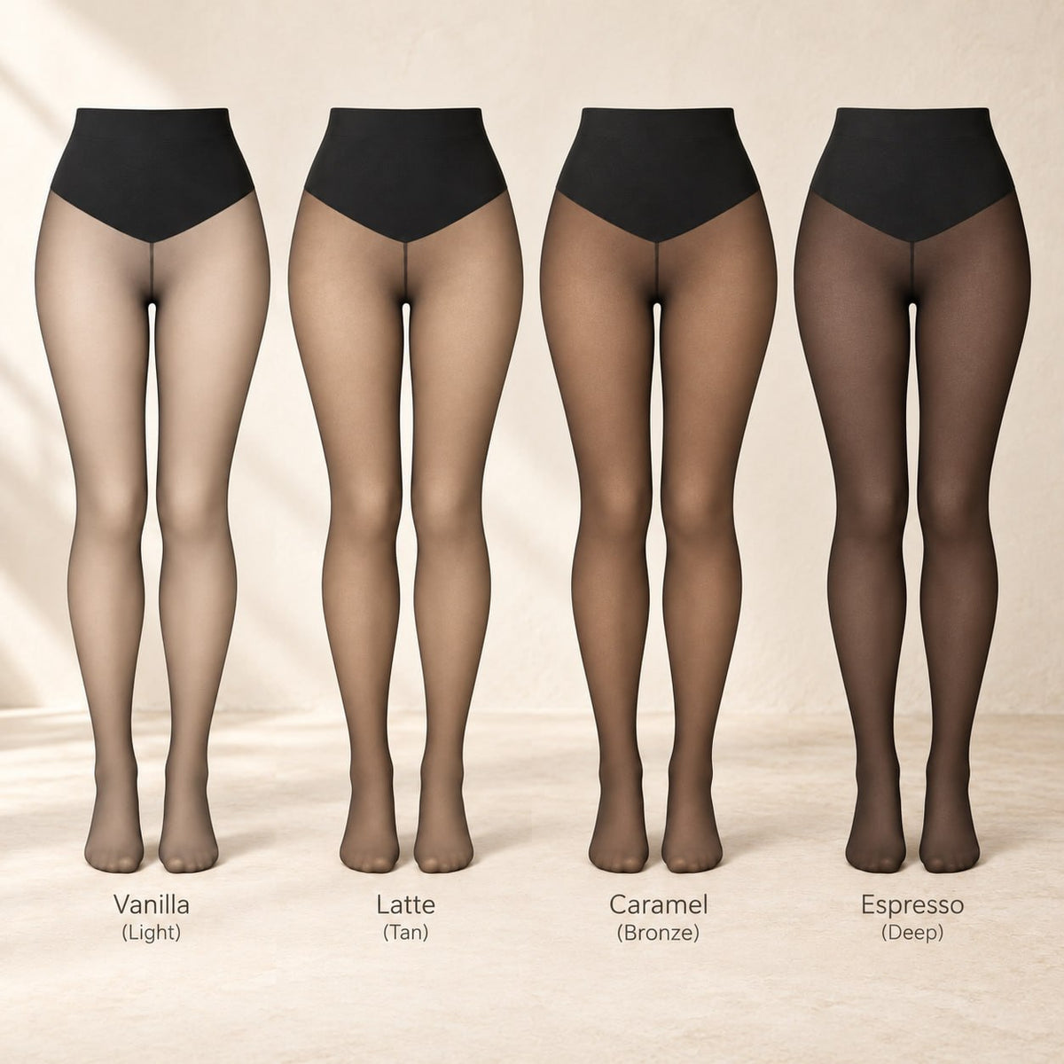 AuraSheer™ Seamless Faux-Sheer Thermal Tights