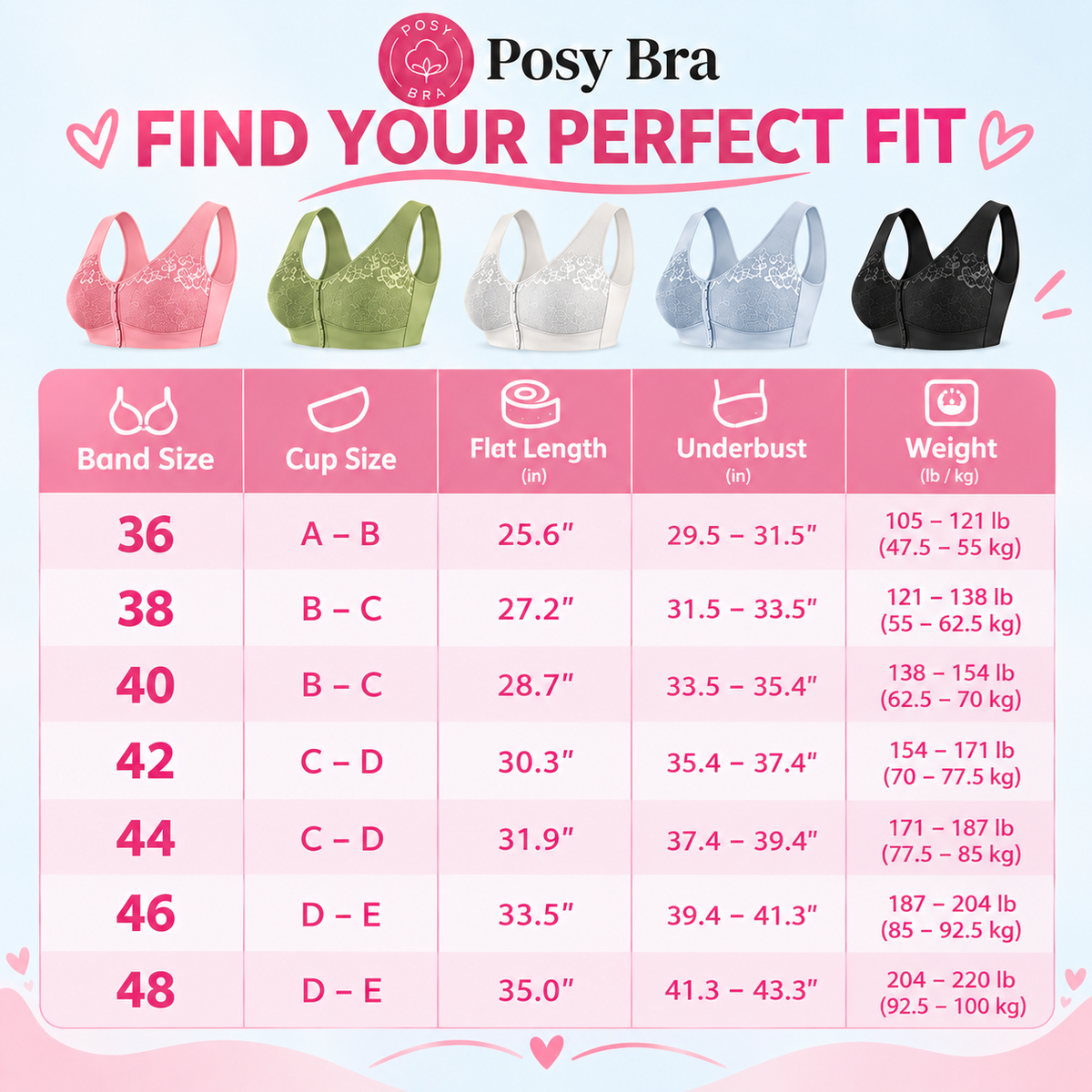 Posy Bra - Comfortable Front Closure Cotton Shaping Bra for Seniors