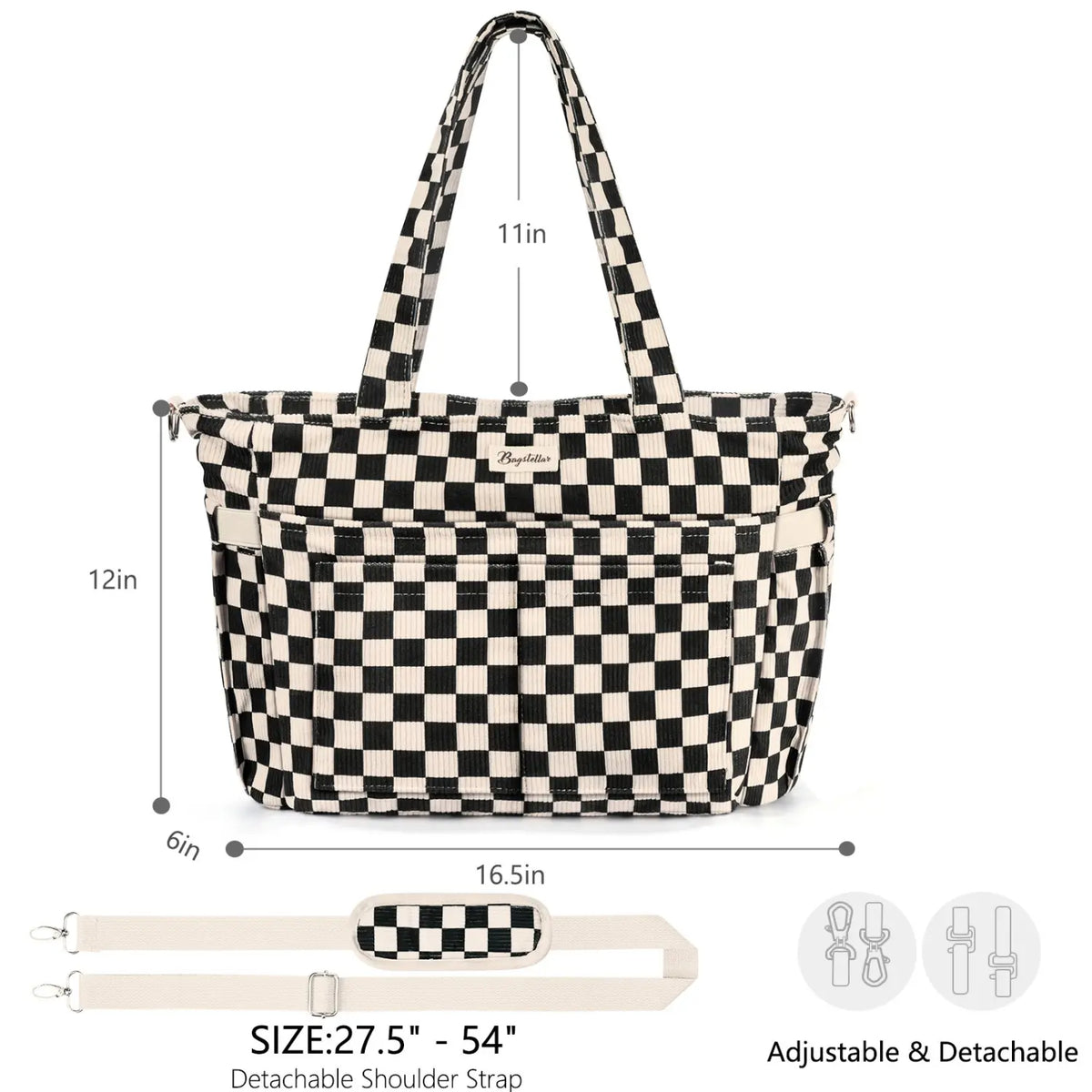 LeodoBag Women's Corduroy Laptop Work Tote