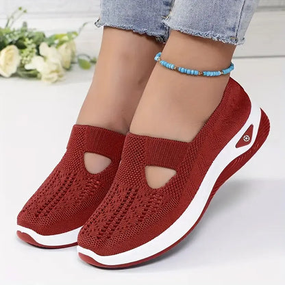 Women's Classic Soft Braid Slip-On Low-Top Sneakers - Breathable Knit