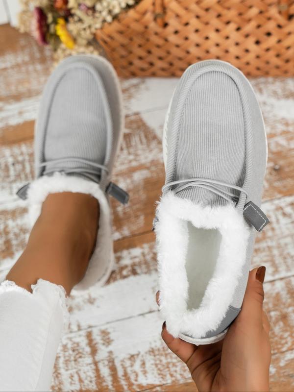 Women’s Fleece-Lined Slip-On Loafers – Warm & Comfortable Casual Shoes