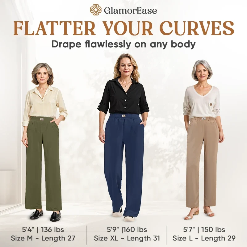 GlamorEase - Perfect Drape High Rise Pull-On Stretch Pants