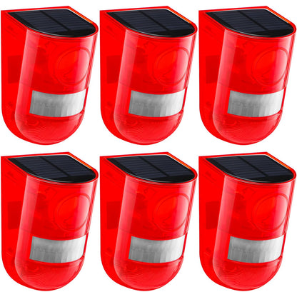 🚨 Solar Sound and Light Alarm Motion Sensor - 129dB Outdoor Security Siren, Waterproof Wall Mounted Red Light Motion Detector with 4 Modes for Home, Farm & Yard ☀️🛡️