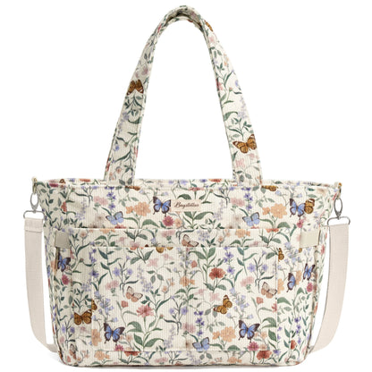 LeodoBag Women's Corduroy Laptop Work Tote