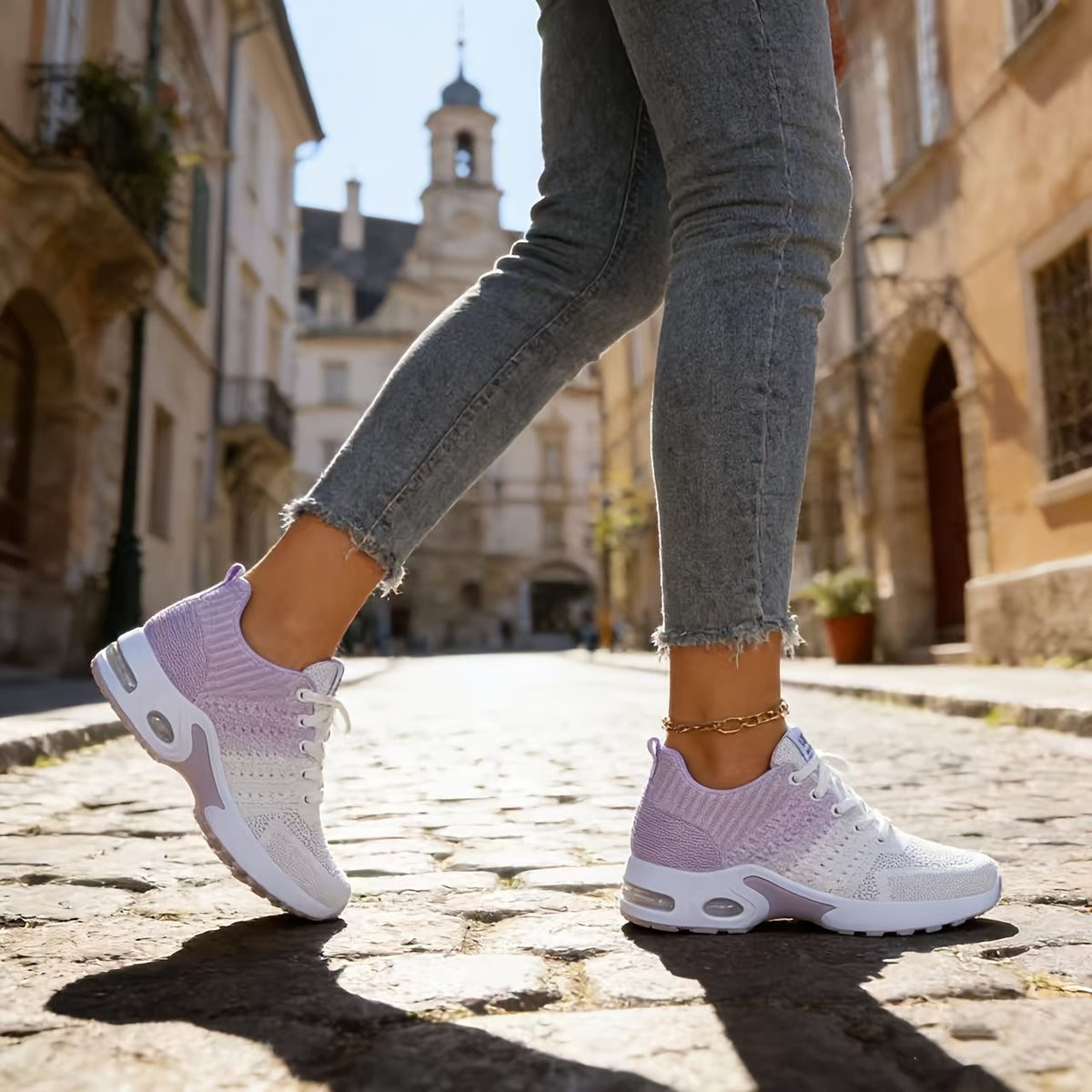 Orthopedic sneakers with a cushioned feel and breathable uppers.