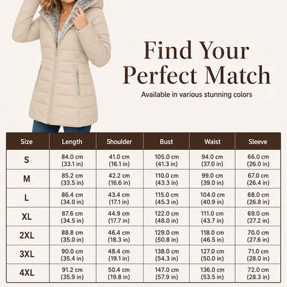 ❄️Warmth Without the Bulk | Women's Plush-Lined Hooded Mid-Length Coat⚡ Free Shipping