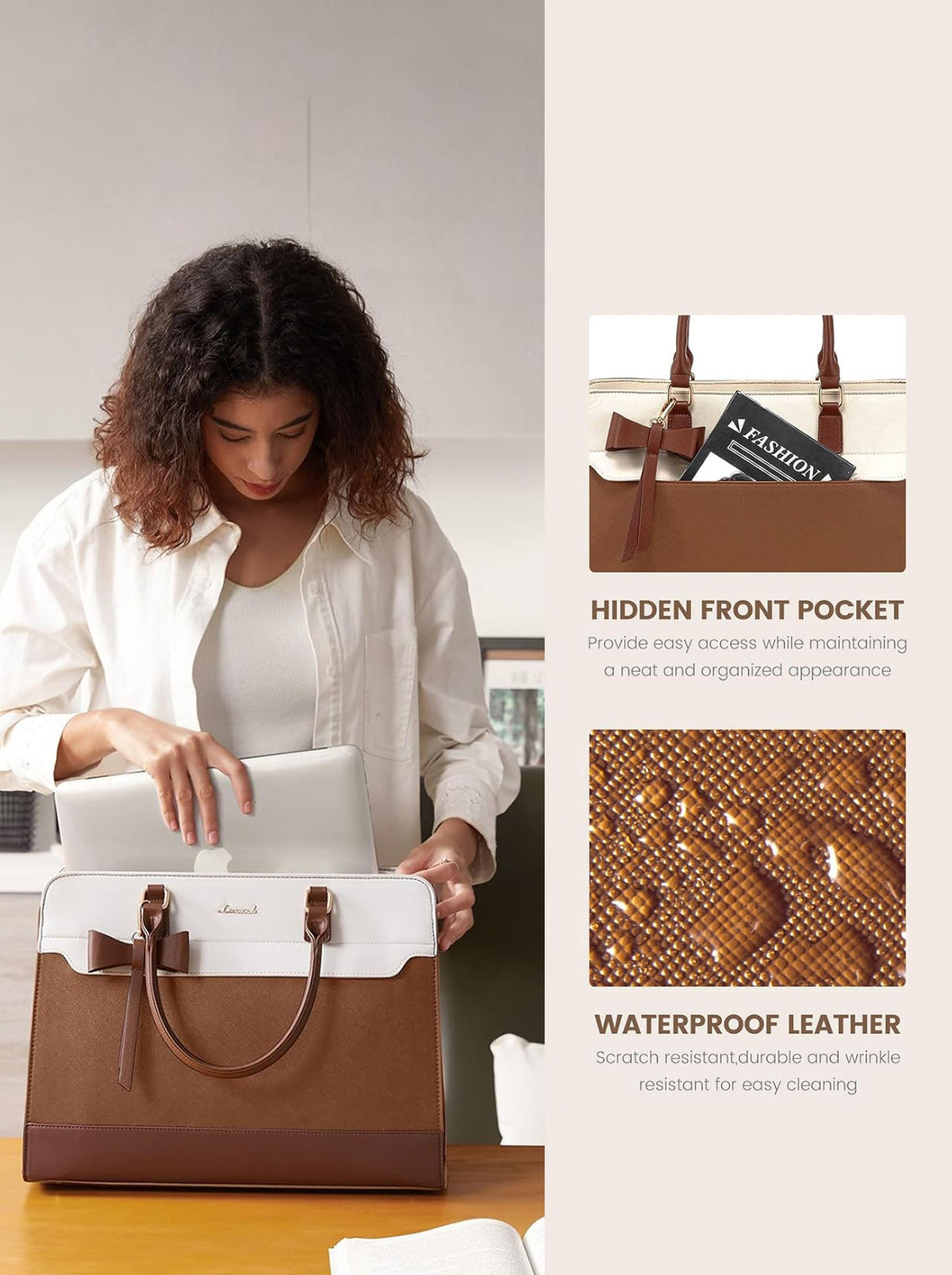 2Pcs Laptop Tote Bag, 15.6"