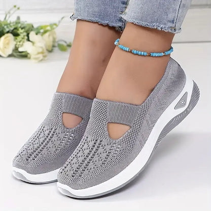 Women's Classic Soft Braid Slip-On Low-Top Sneakers - Breathable Knit