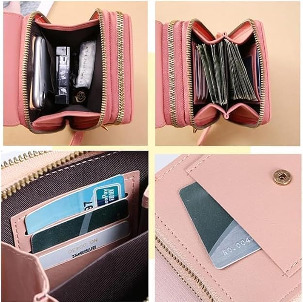 ChicTouch Crossbody Phone Purse – Leather Sling Bag with Touchscreen Pocket & Card Slots