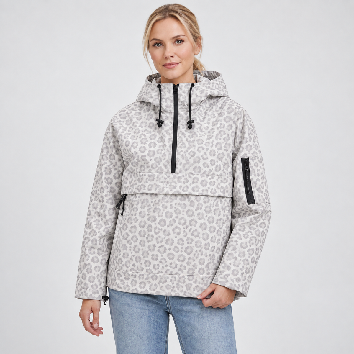 Rain Jacket Women, Women’s Lightweight Anorak Pullover Hoodie Jacket, Water-Resistant