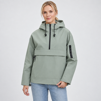 Rain Jacket Women, Women’s Lightweight Anorak Pullover Hoodie Jacket, Water-Resistant