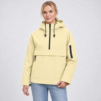 Rain Jacket Women, Women’s Lightweight Anorak Pullover Hoodie Jacket, Water-Resistant