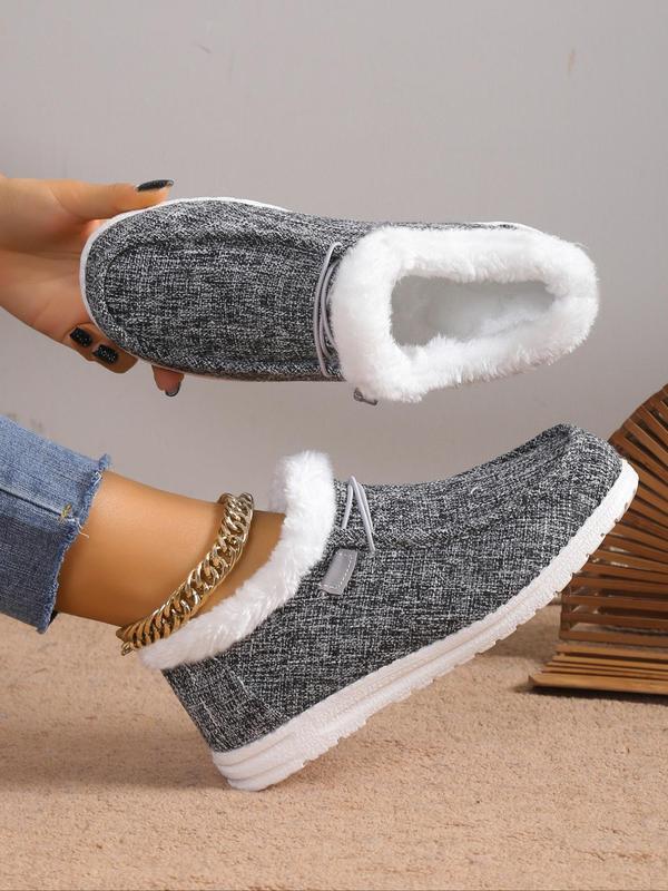 Women’s Fleece-Lined Slip-On Loafers – Warm & Comfortable Casual Shoes