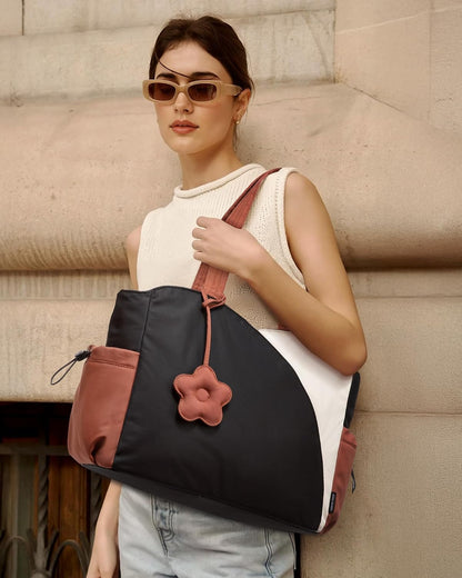 Quilted Puffer Work Tote Bag