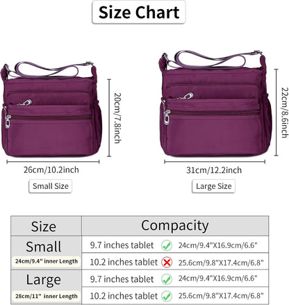 🔥 SALE 58% OFF🔥 – Crossbody Bag for Women, Waterproof Multi-Pocket Nylon Purse