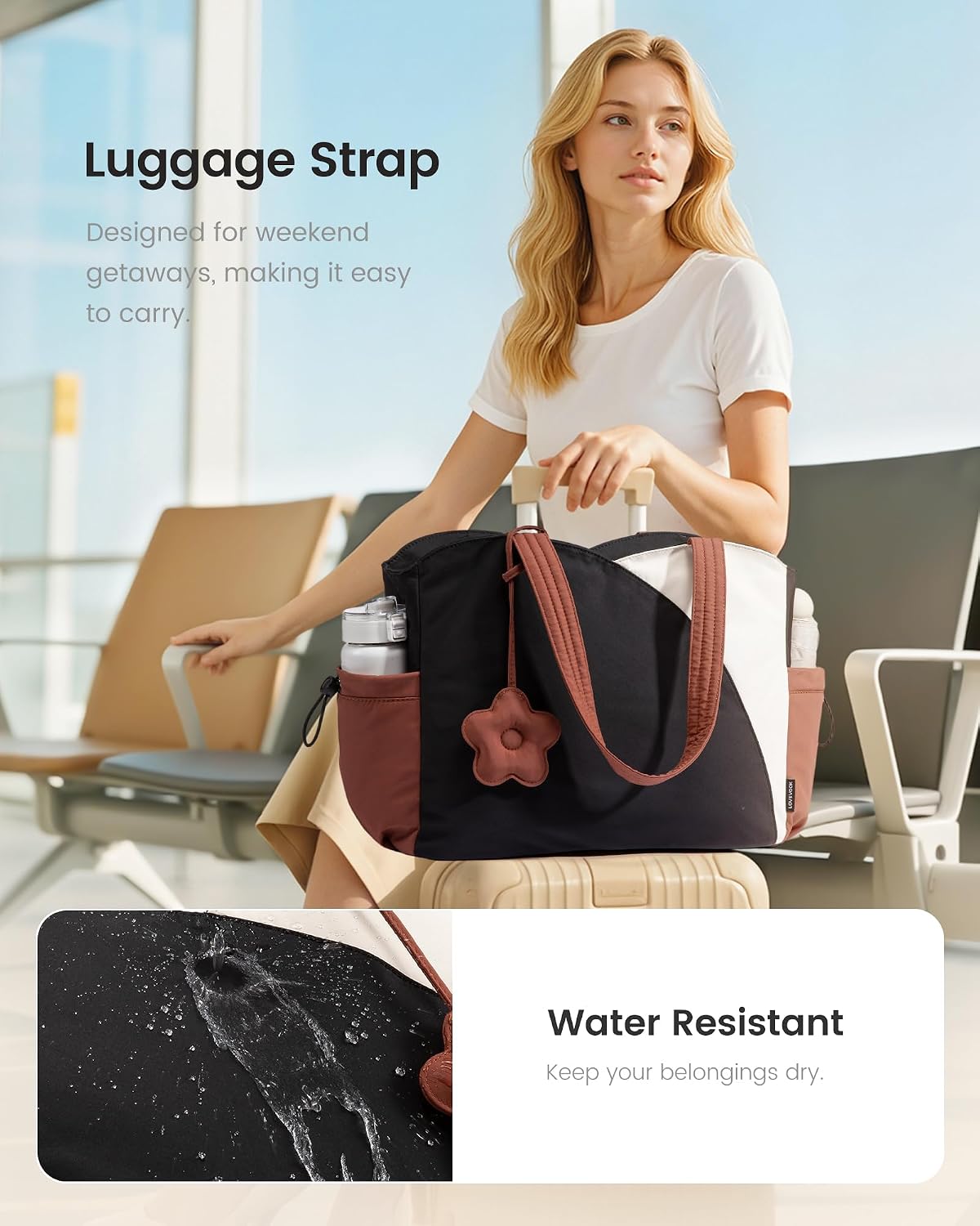 Quilted Puffer Work Tote Bag