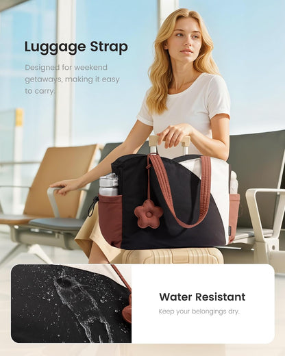 Quilted Puffer Work Tote Bag