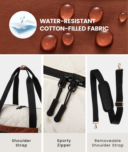 2Pcs Puffer Travel Duffel Bag