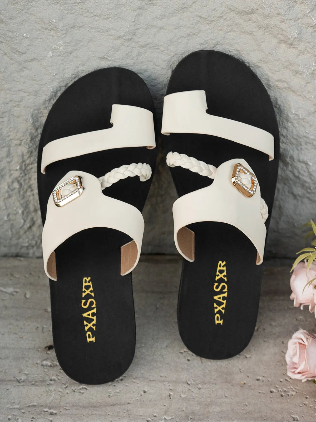 Women's Summer Flat Slide Embellished Sandals