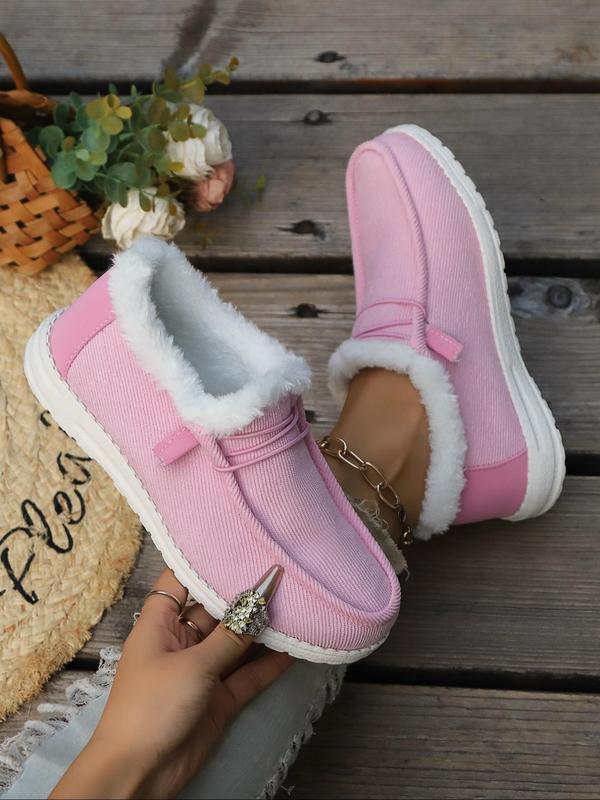 Women’s Fleece-Lined Slip-On Loafers – Warm & Comfortable Casual Shoes