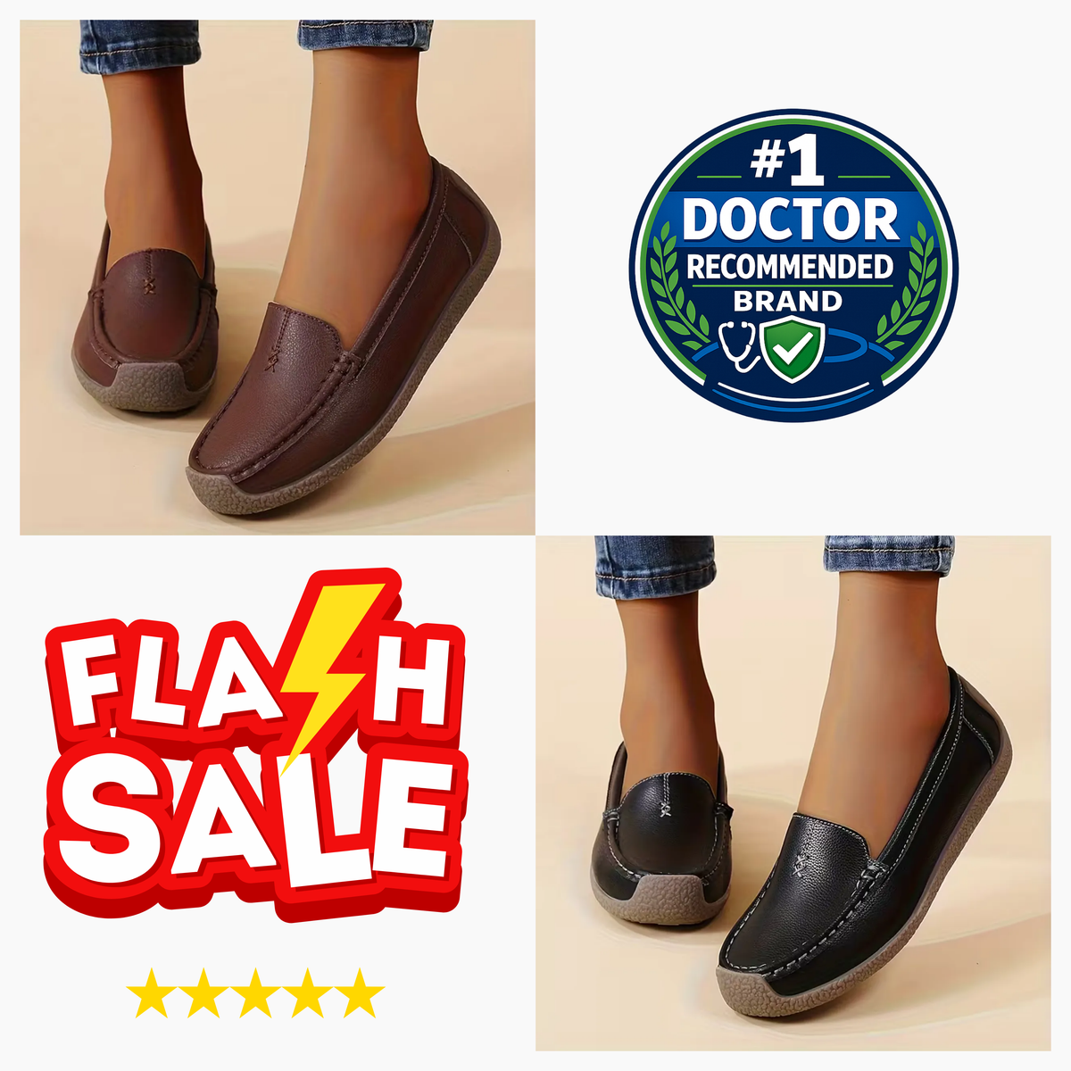 Women’s Comfort Loafers –All-Day Comfort & Supportive Footbed