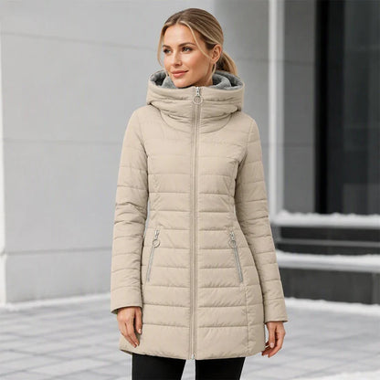 ❄️Warmth Without the Bulk | Women's Plush-Lined Hooded Mid-Length Coat⚡ Free Shipping