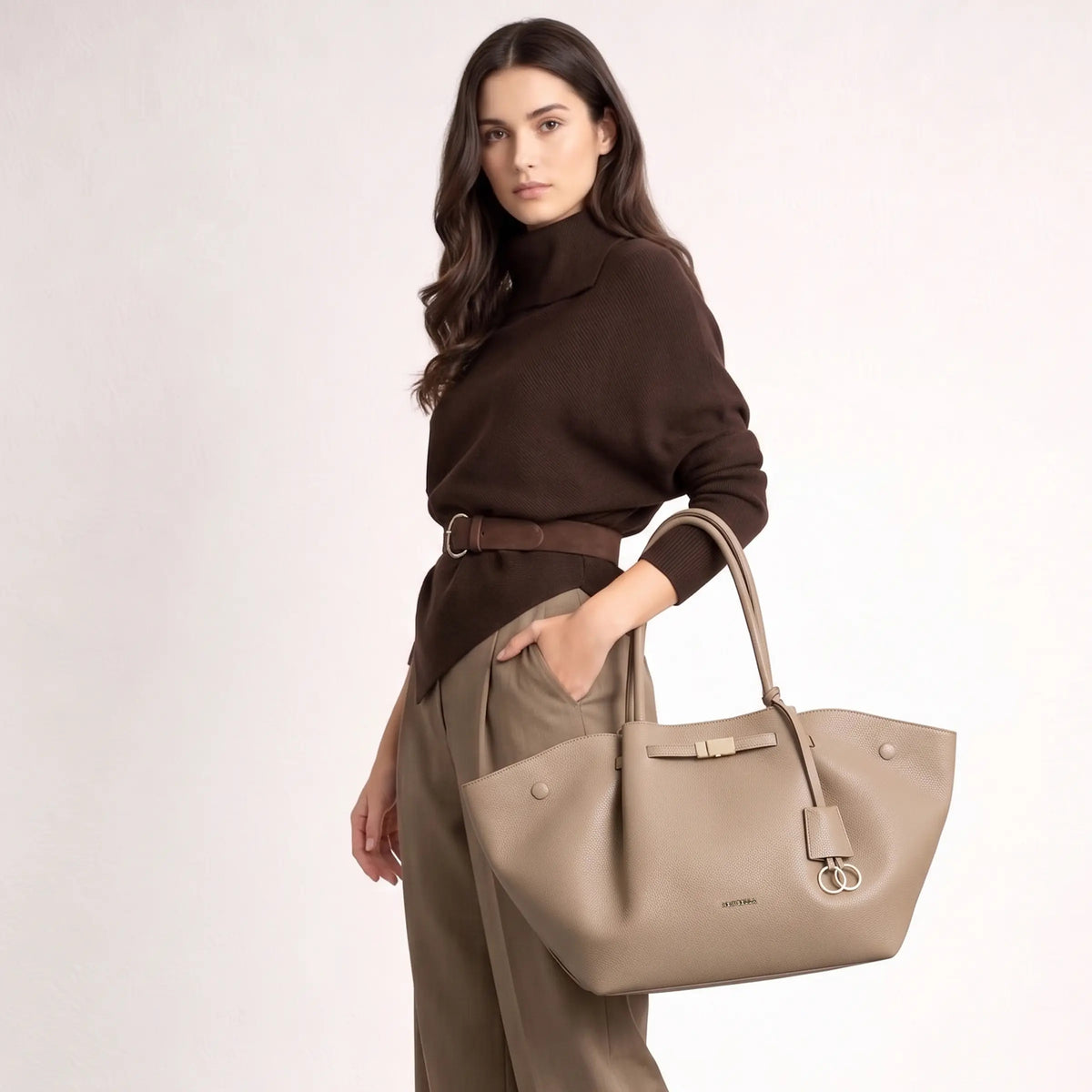 NEWBELLA Marella M Collapsible PU Leather Tote Bag