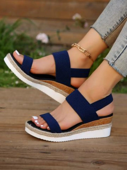 Women's Fashionable Stylish Boho Style Elevated Wedge Sandals