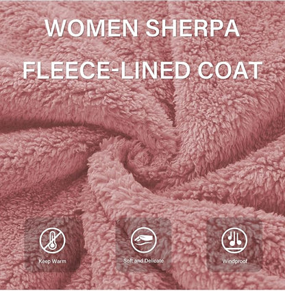 2026 Women’s Cozy Teddy Fleece Hooded Jacket – Warm Zip-Up Plush Cardigan