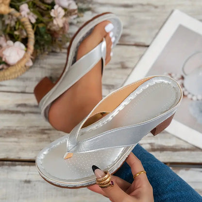 🔥Best Seller-Last Day Sale 60% OFF🔥Women'S Solid Color Summer Chunky Heel Sandals ( Buy 2 Free Shipping )