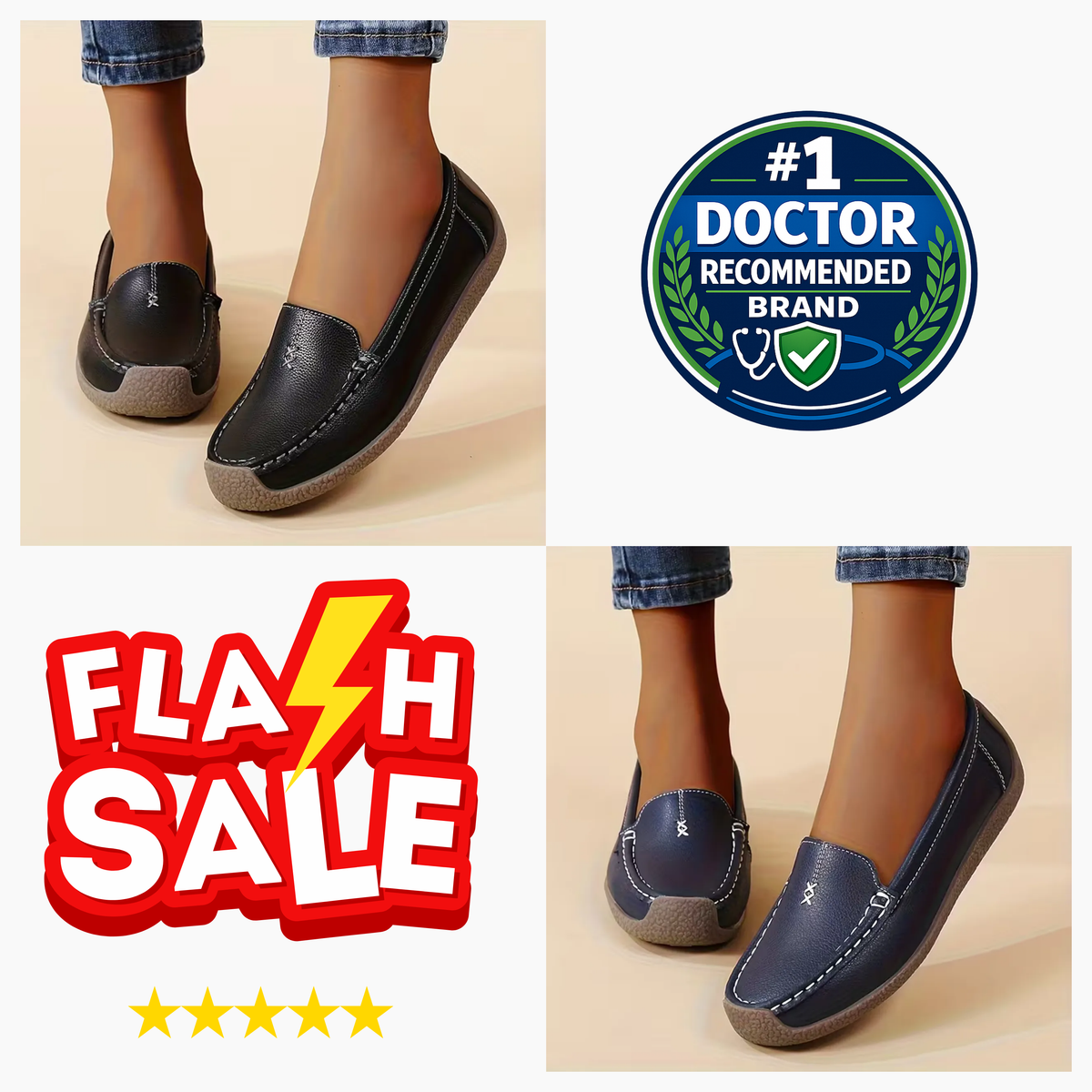 Women’s Comfort Loafers –All-Day Comfort & Supportive Footbed