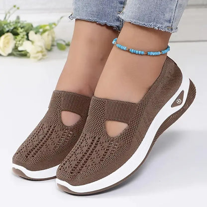 Women's Classic Soft Braid Slip-On Low-Top Sneakers - Breathable Knit
