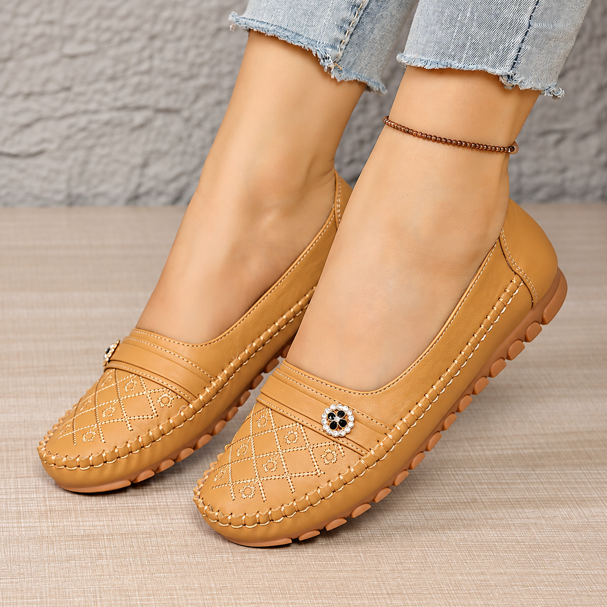 Women’s Quilted Slip-On Loafers | Lightweight Comfort Flats