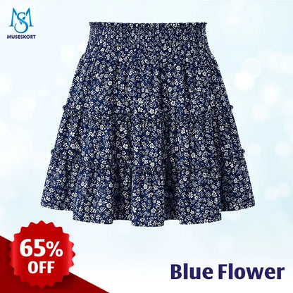 MuseSkort - High-Waisted Tiered Ruffle Skort with Hidden Pockets