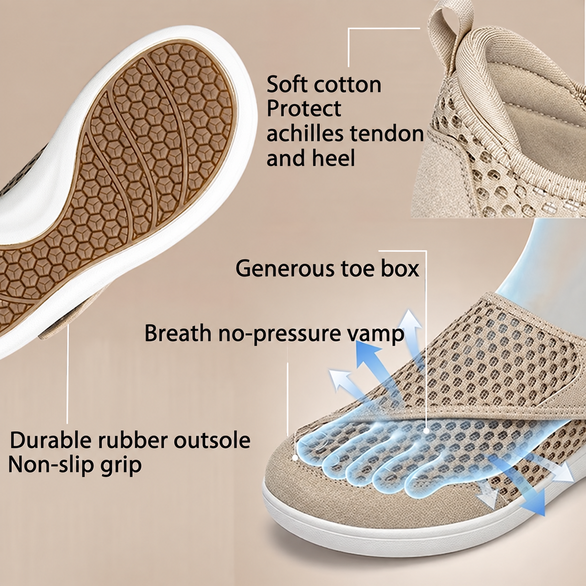 🔥Last Day Sale 55%🔥 2026 ComfortStep™ Extra Wide Toe Adjustable Walking Shoes – Lightweight, Breathable & Non-Slip