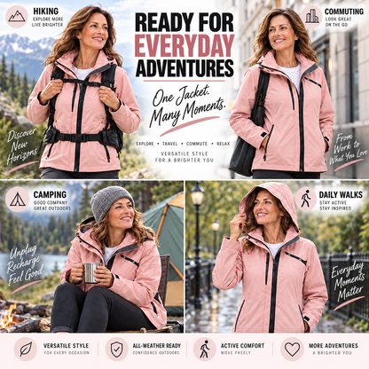 Women’s Versatile All-Weather Jacket – Lightweight Comfort for Every Adventure