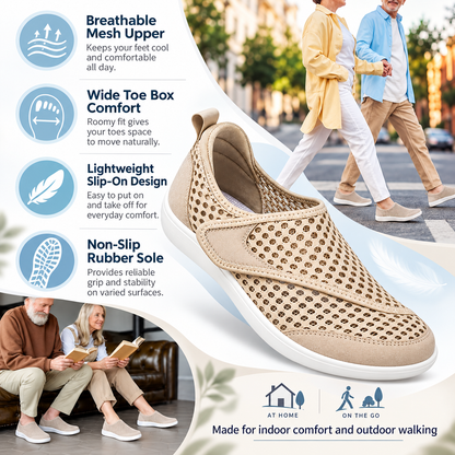 🔥Last Day Sale 55%🔥 2026 ComfortStep™ Extra Wide Toe Adjustable Walking Shoes – Lightweight, Breathable & Non-Slip