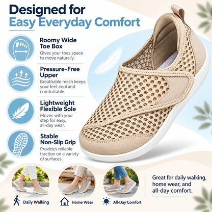 🔥Last Day Sale 55%🔥 2026 ComfortStep™ Extra Wide Toe Adjustable Walking Shoes – Lightweight, Breathable & Non-Slip