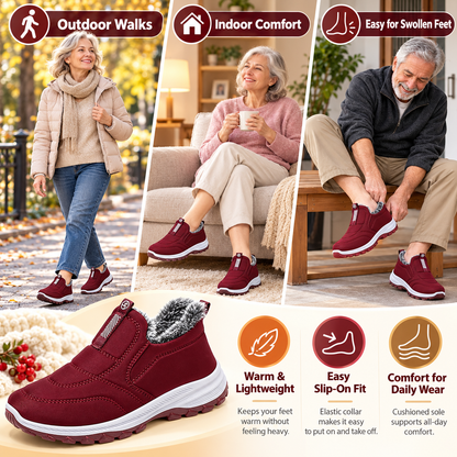 2026 New Arrival – Women’s Warm Fur-Lined Snow Boots | Lightweight Waterproof Slip-On Ankle Boots for Fall & Winter