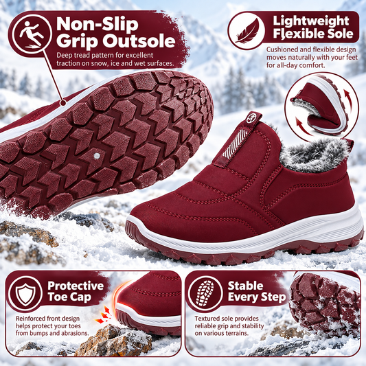 2026 New Arrival – Women’s Warm Fur-Lined Snow Boots | Lightweight Waterproof Slip-On Ankle Boots for Fall & Winter