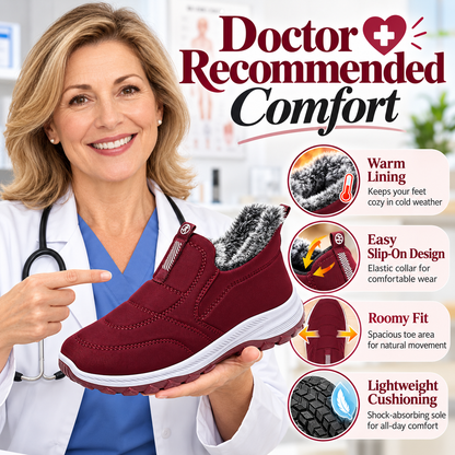 2026 New Arrival – Women’s Warm Fur-Lined Snow Boots | Lightweight Waterproof Slip-On Ankle Boots for Fall & Winter