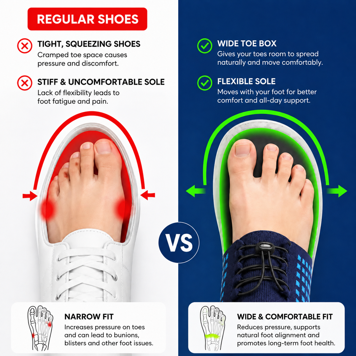 KAVEROX - Stretch Cushion Comfort & Relief All Day Walking Shoes