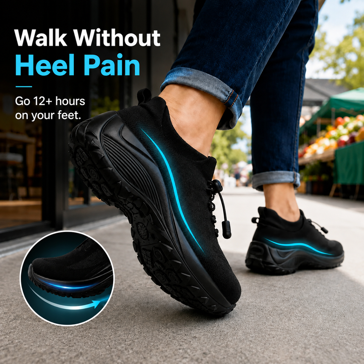 KAVEROX - Stretch Cushion Comfort & Relief All Day Walking Shoes