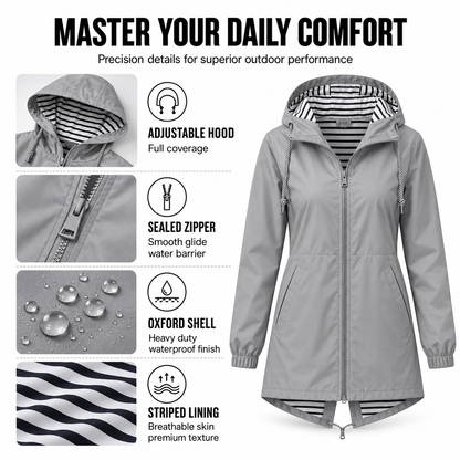 🌧️ Ready When the Weather Turns⚡️Women's Waterproof Hooded Outdoor Jacket