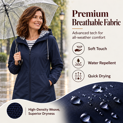🌧️ Ready When the Weather Turns⚡️Women's Waterproof Hooded Outdoor Jacket