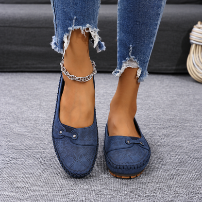 Women’s Vintage Comfort Slip-On Flats – Lightweight & Flexible