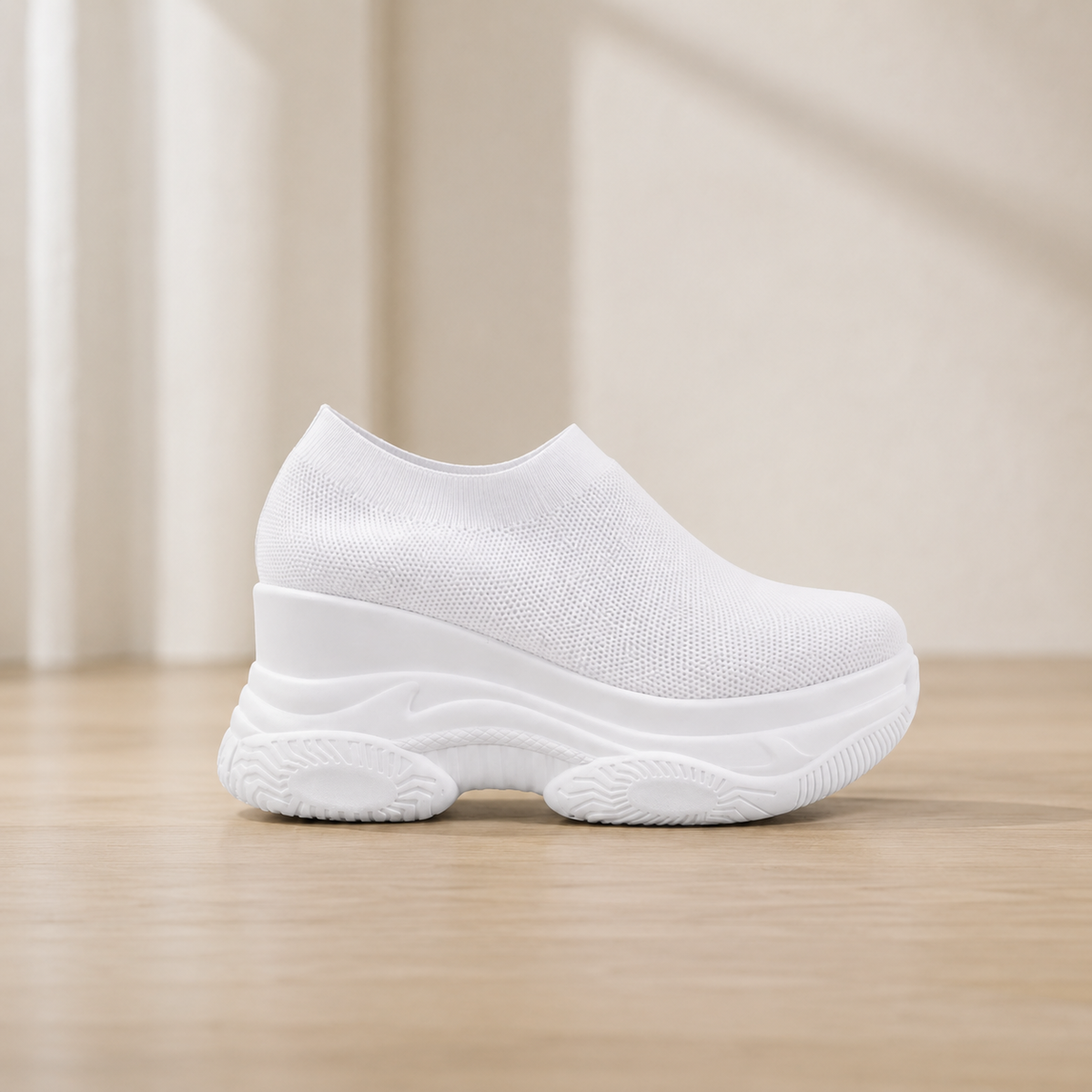 Women's Knit Platform Slip-On Sneakers