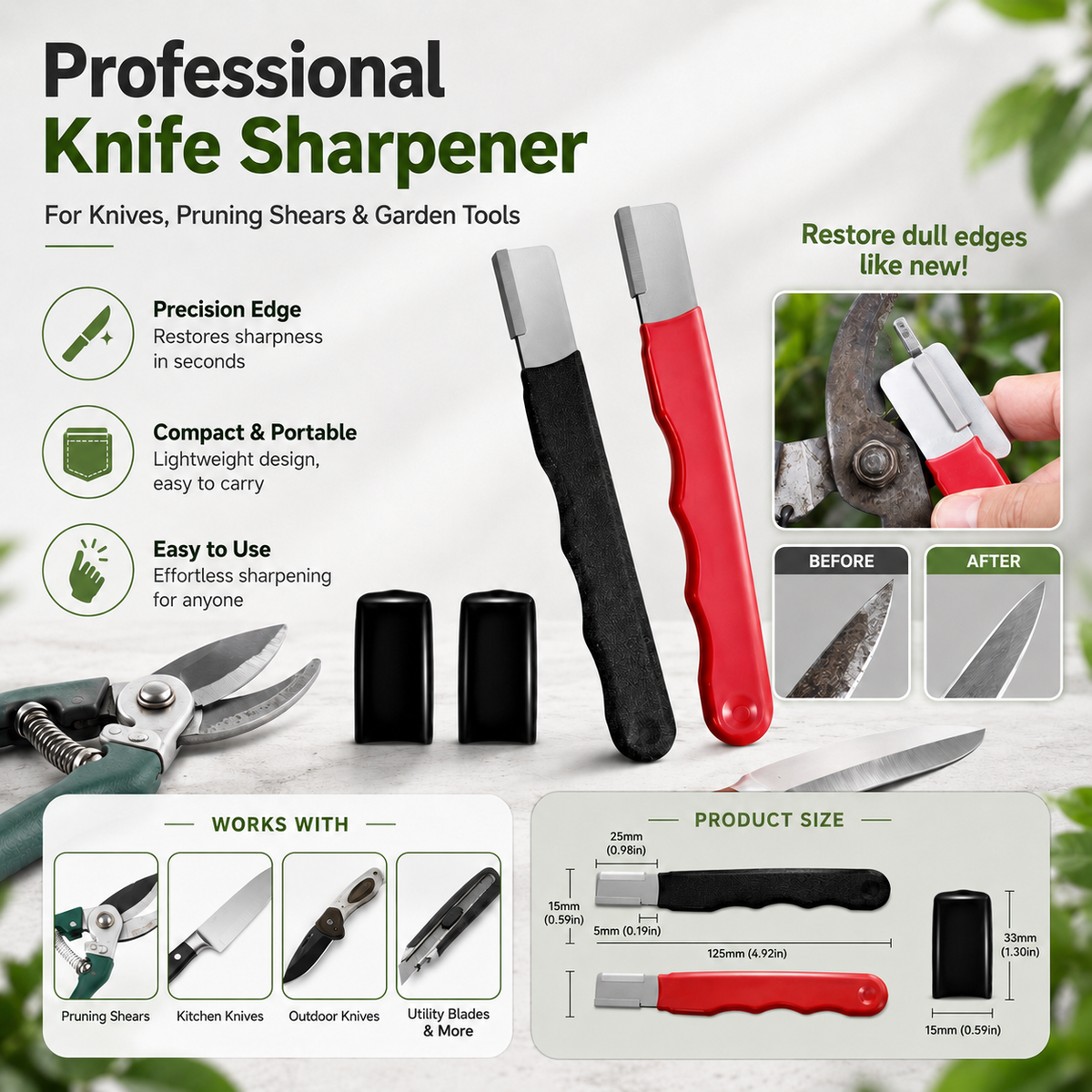 🔪✨2-Pack Professional Kitchen Knife Sharpener