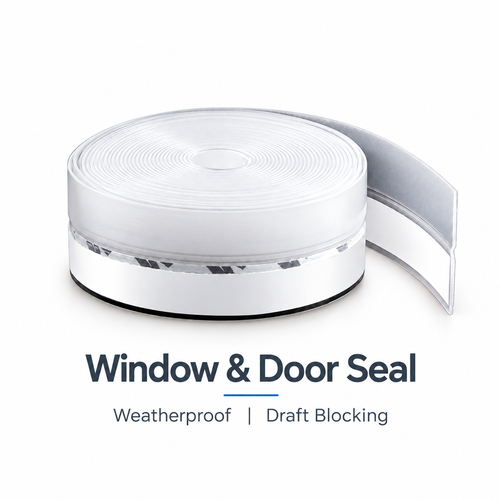 16.4Ft Door Weather Stripping | Adhesive Draft Stopper Seal Strip for Doors, Windows & Shower Doors